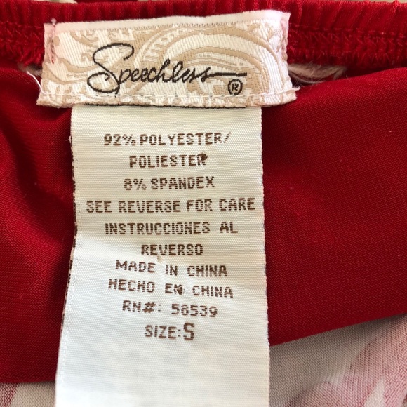 Speechless red/off white halter style dress - Picture 3 of 9